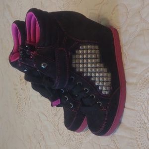 Unique edgy wedge sneakers